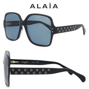 ALAÏA PARIS Navy 56MM Square Oversized Sunglasses 540$